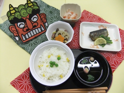 栄養課　節分・建国記念日・バレンタインデーの特別メニューを提供いたしました