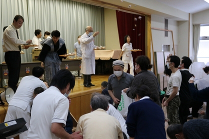 当院リハビリ訓練室で豆まきを開催