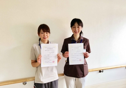 介護プロフェッショナルキャリア段位制度に法人職員2名認定