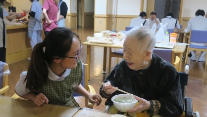 グリーンコート三愛で実習生による感謝の集いを行いました